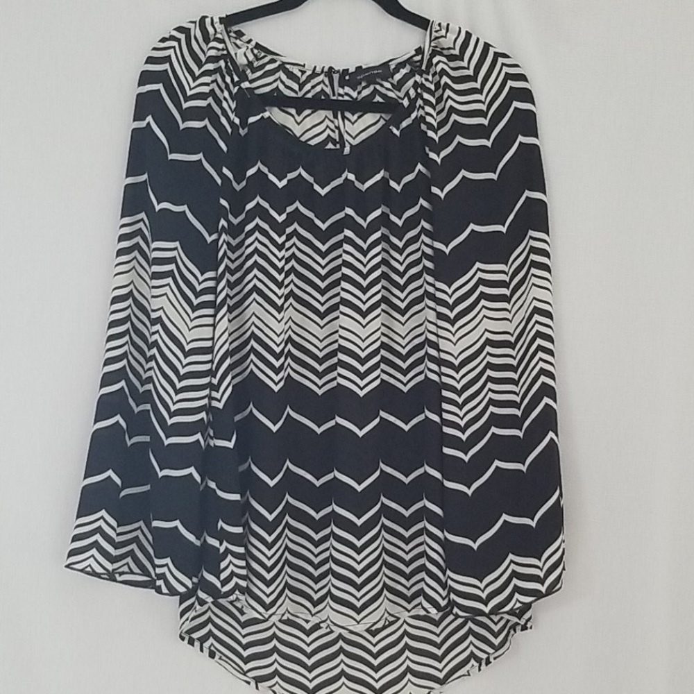 EUC striped, long sleeve top by Spense, size M